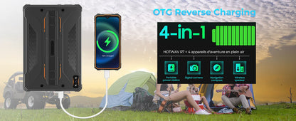 Rugged Tablets HOTWAV R7 12GB(6+6) 256GB 10.1'' 16MP+16MP Android 13.0 15600mAh large battery 20W Dual SIM 4G GPS.