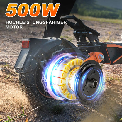 RCB Electric Scooter Adult, D7 ABE,100km Range, 20km/h, 148kg Load - 10" Vacuum Tire, Dual Disc Brake, Waterproof  3-Speed Modes.