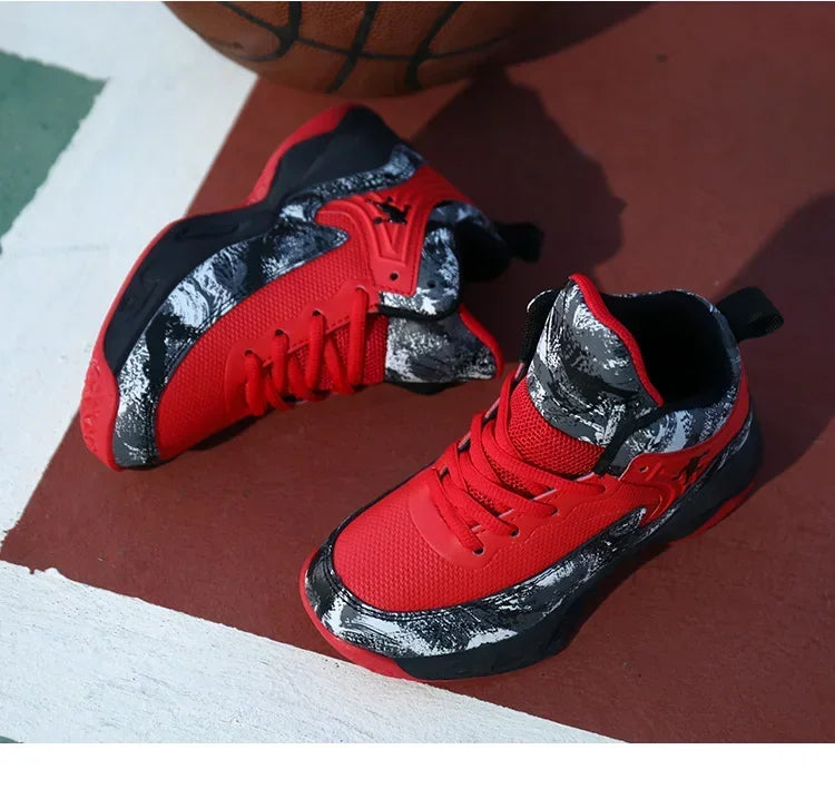 Basketball Shoes for Kids Sneakers New Boys Brand Thick Sole Non-slip Children Sports Shoes Child Boy Basket Trainer Shoes