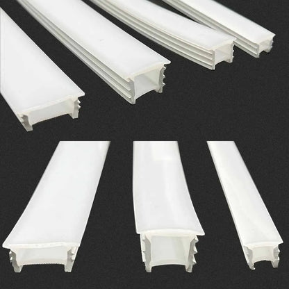1-5M Recessed White Silicone Tube Border Led Neon Flexible Channel Holder Easy Install Waterproof Dustproof DIY Special-shaped.