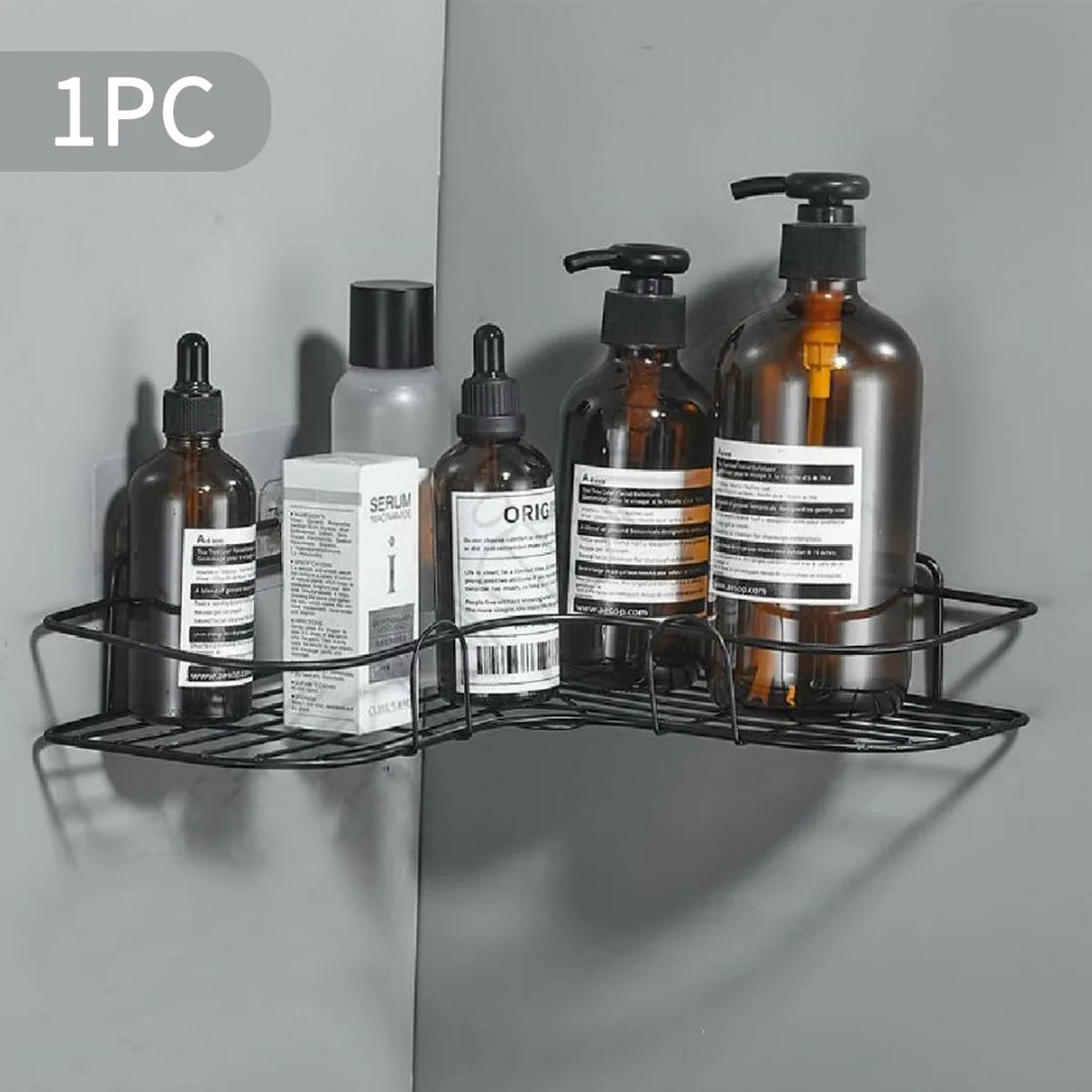 Badezimmerregal, Duschregal, Badezimmer, Küche, ohne Stanzen, dreieckiges Aufbewahrungsregal, Duschregal, Shampoo-Aufbewahrungsregal