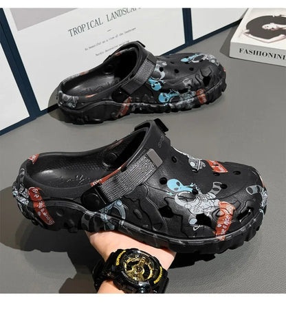 Plus Size 46 47 Men's Summer Clogs Sandals Eva Slippers Men Fashion New Flat Sandals Men Women Leisure Slides Men Casual Shoes