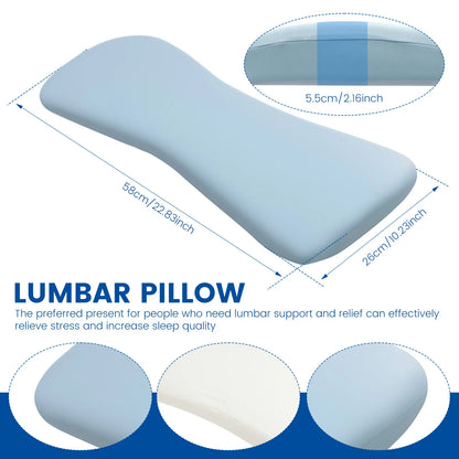 Lumbar Support Pillow for Bed Memory Foam Lumbar Pillow Ergonomic Waist Support Cushion for Car Sofa Office Chair Waist Pillow.