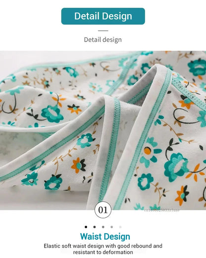 Menstrual Panties Leakproof Ladies Menstrual Pants Women's Cotton Briefs Teenager Student Mid Waist Panties for Menstruation.