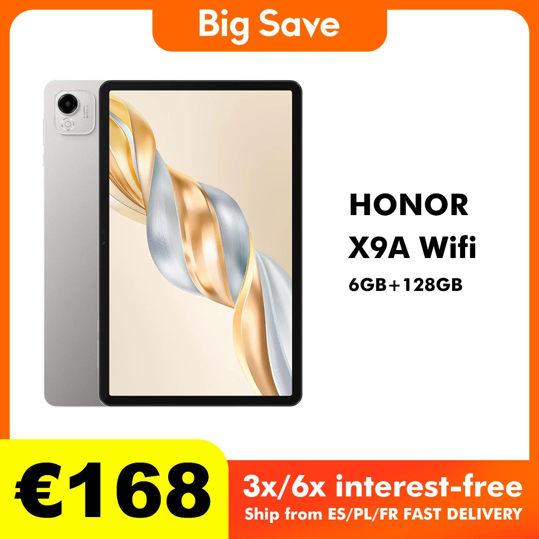 HONOR Pad X9a 11.5 Inches, 120Hz 2.5K Display, 6GB/128GB WiFi, 8300mAh Battery Tablet without Charger Qualcomm Snapdragon 685.