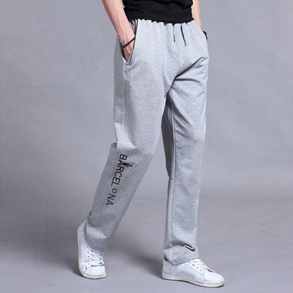 Autumn Winter Fashion Harajuku All Match Trousers Men Loose Straight Leg Sports Pants Plus Velvet Casual Men's Pants Sweatpants.