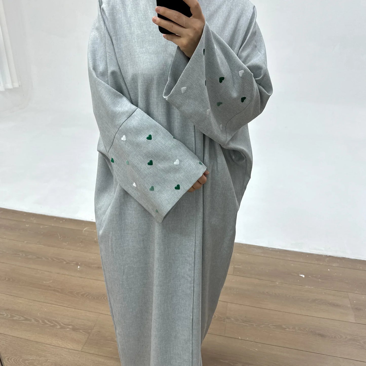 2025 Ramadan Eid Open Butterfly Moon Heart Modest Kimono Abaya Dubai Turkey Muslim Dress Abayas for Women Kaftan Kebaya Caftan.