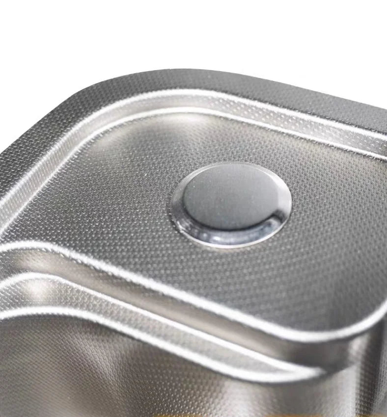 Japanese 3D Flat Large Single Slot Little millet grain Nano 304 Stainless Steel Kitchen Sink Wash Basin Dish Basin for Household