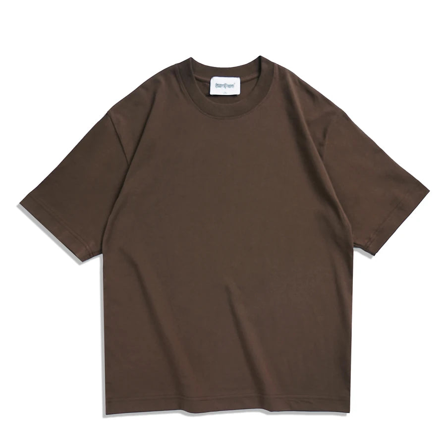 WAVLATII Oversized Summer T shirts for Women Men Brown Casual Female Korean Streetwear Tees Unisex Basic Solid Young Cool Tops.