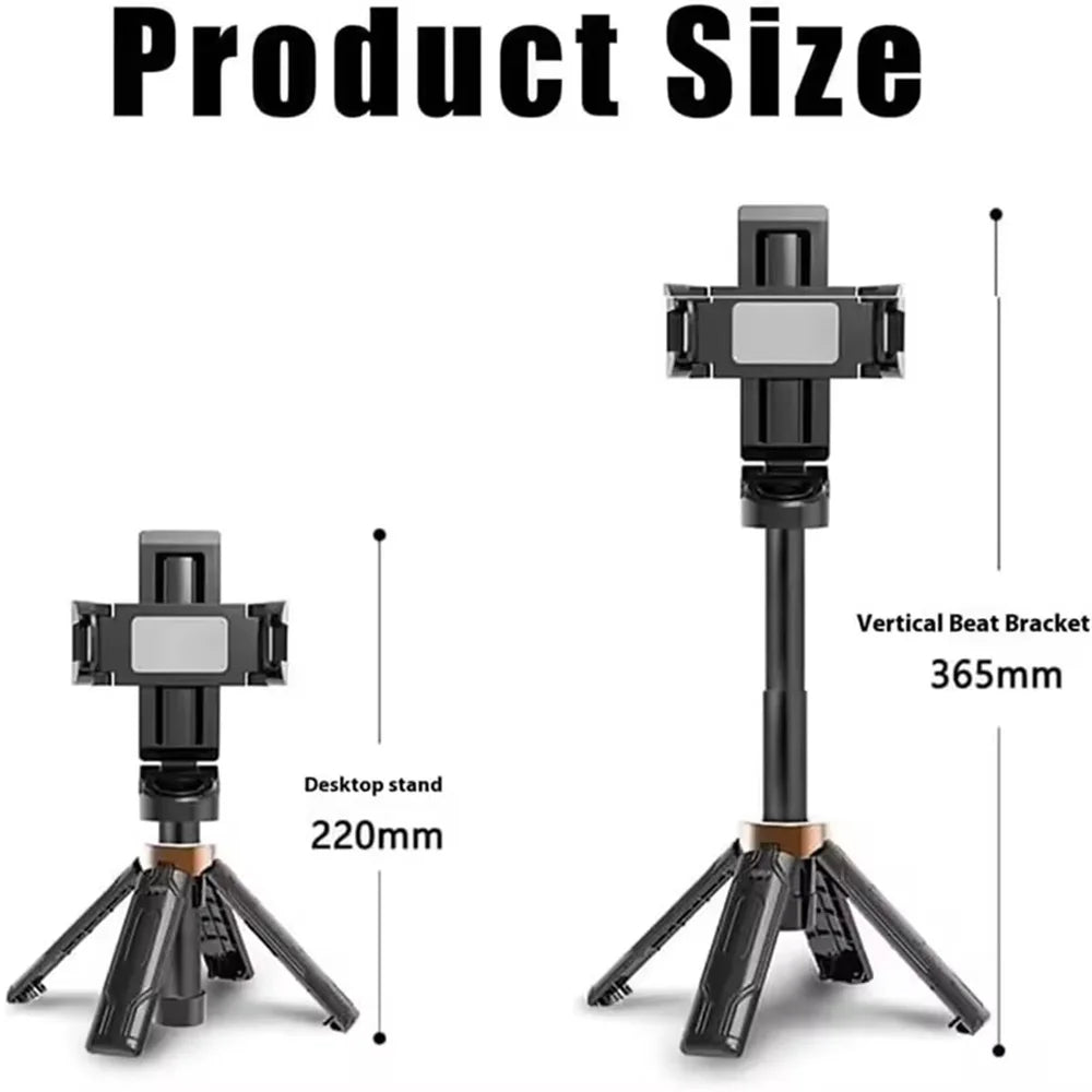 FANGTUOSI Mini Selfie Stick Portable Phone Holder Shooting Aid Versatile Integrated Design Bluetooth Remote For Live Broadcas.