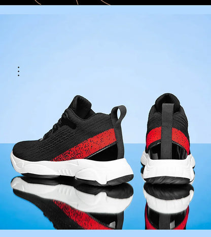 Fashion Men Sneakers Elevator Shoes Men Breathable Mesh Shoes Sports Casual Board Shoes Men's Hidden Inner Heightening Shoes 8cm.