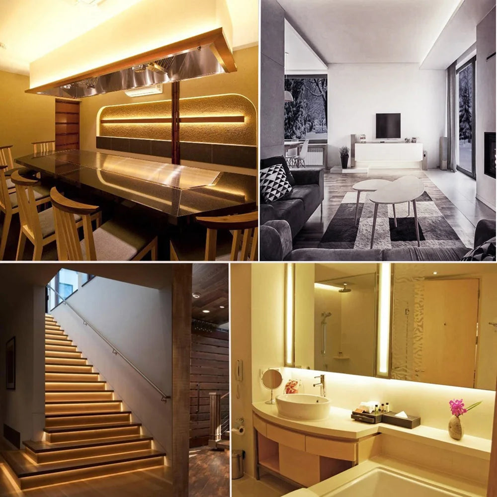 Waterproof COB LED Neon Light Strip 12V 24V 5m 10m 15m 20m 0.5m 320 LEDs Flexible Tape Silicone Tube Lamp Liner Lighting RA90.