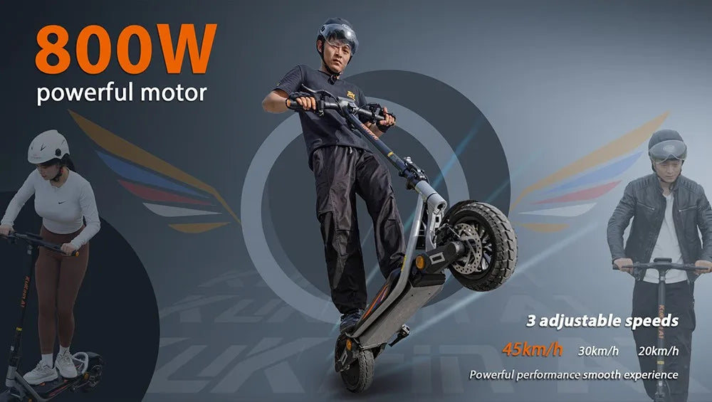 Kukirin A1 800W Motor 2025 Folding Electric Scooter 48V 13Ah Battery 10 inch Vacuum Tire 45 km/h Max Speed 45km Range.