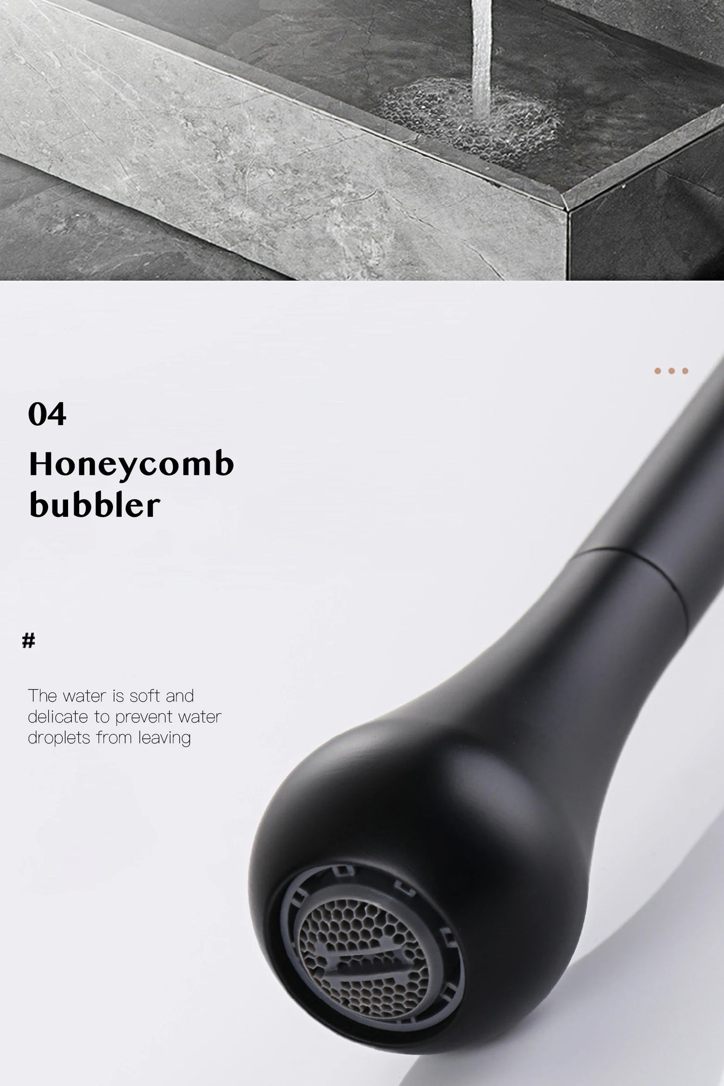 Luxuriöser Badezimmer-Wasserhahn aus gebürstetem Goldmessing im Deckendesign mit doppelter Steuerung von Hot & Cold-Waschtischarmaturen. Einfacher und anpassbarer Wasserhahn