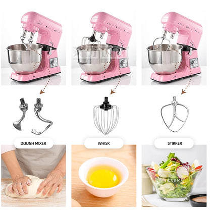 1000W Electric Stand Mixer for Dough Household Kitchen Double Knife Automatic Food Mixer.