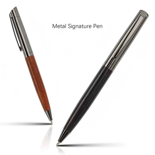 Luxuriöser Kugelschreiber aus Holz und Metall, mittlere Spitze, für Geschäftsbüros, Schule, Büromaterial.