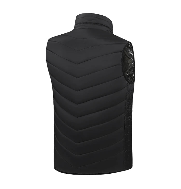 21 Zone Heating Vest Mens USB Infrared Thermal Jacket Smart Heated Clothes New Winter Cold-proof Thick Sleeveless Coat Hiking.