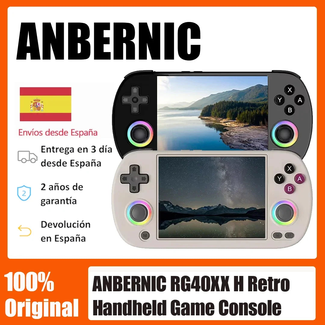 ANBERNIC RG40XX H Retro Handheld Game Console 64 Bit 4.0 Inch IPS Screen Linux WIFI Bluetooth HDMI Output Video Game Player.