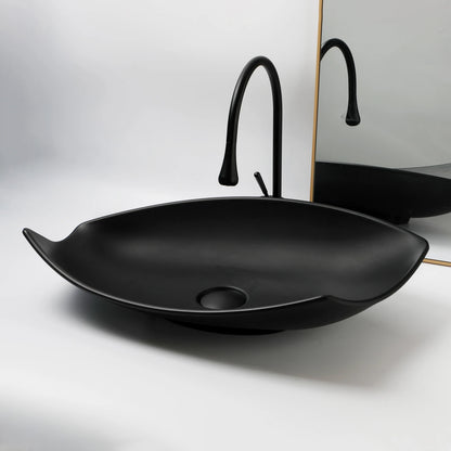 KEMAIDI Waschbecken-Set für Badezimmer, blaues Waschbecken, Deckmontage, Waschtisch-Waschbecken mit einem Griff, Aufsatzwaschbecken-Wasserhahn-Kombination