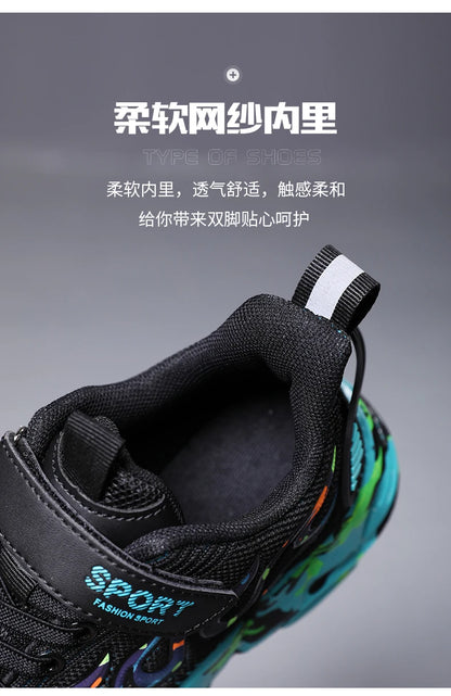 Boys Running Shoes 2022 Design Children Sneakers Mesh Kids Casual Sneakers 7-12 Years Children Sneakers for Boys.