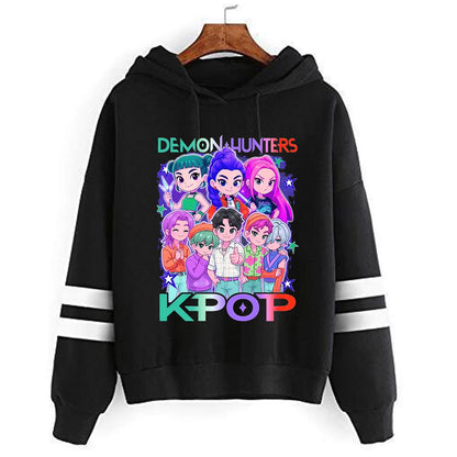 Kpop Demon Hunters Anime Hoodie Woman Clothing Saja Boys Cosplay Cartoon Graphic Sweatshirts Y2k Daily Casual Hooded Pullovers.