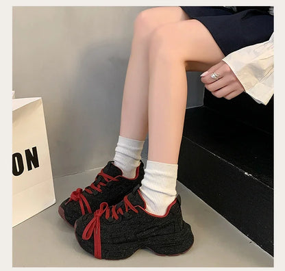 Top Quality Sneakers Women Skate Shoes Rhinestone Women Loafers Platform Fashion Shiny Women's Casual Shoes Crystal Sneaker.