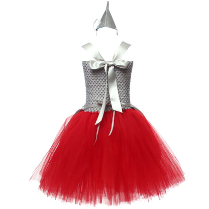 Kinder Mädchen Halloween Kostüm Zauberer von Oz Vogelscheuche Zinn Mann Löwe Hexe Prinzessin Tutu Kleid Rollenspiel Party Bühne Kleid Outfit