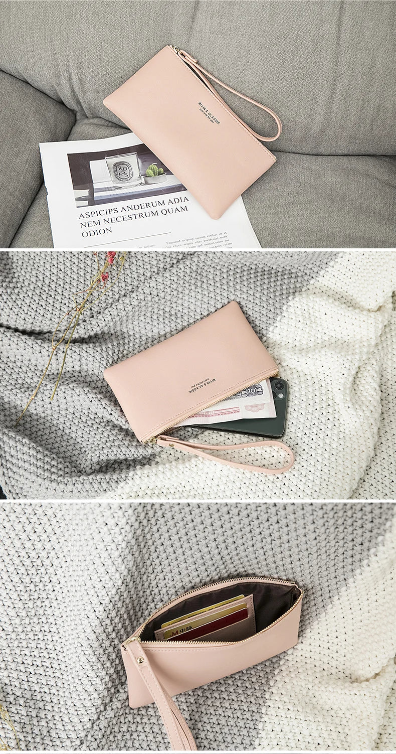 MIYIN Women's Purse long ultra-thin credit card bag minimalist zero purse thin large capacity zipper hold bag handbag purse girl.