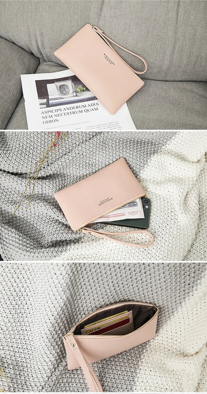 MIYIN Women's Purse long ultra-thin credit card bag minimalist zero purse thin large capacity zipper hold bag handbag purse girl.