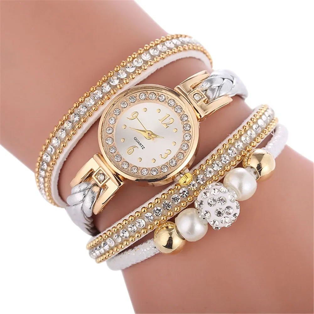 Bracelet Watches for Women Wrap Around Fashion Bracelet Dress Ladies Woman Quartz Wristwatches Women Watch Relojes Para Mujer.