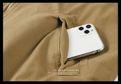 Winter Tactical Jacket Outdoor Men Fleece Sports Running Warm Coat Solid Color Stand Collar Breathable Comfortable Pilot Jacket