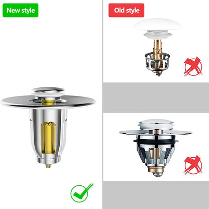 Drücken Sie Bounce Becken Pop-up-Abflussfilter Badezimmer Dusche Waschbecken Filter Stecker Waschbecken Haar Waschbecken Sieb Küche Badewanne Stopper