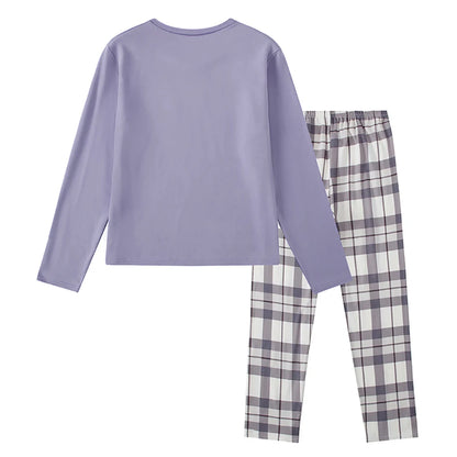 2-teilige Langarmhose im Herbst und Winter, geschliffene und verdickte Pyjamas für Männer und Frauen, Heimkleidung für Jugendliche