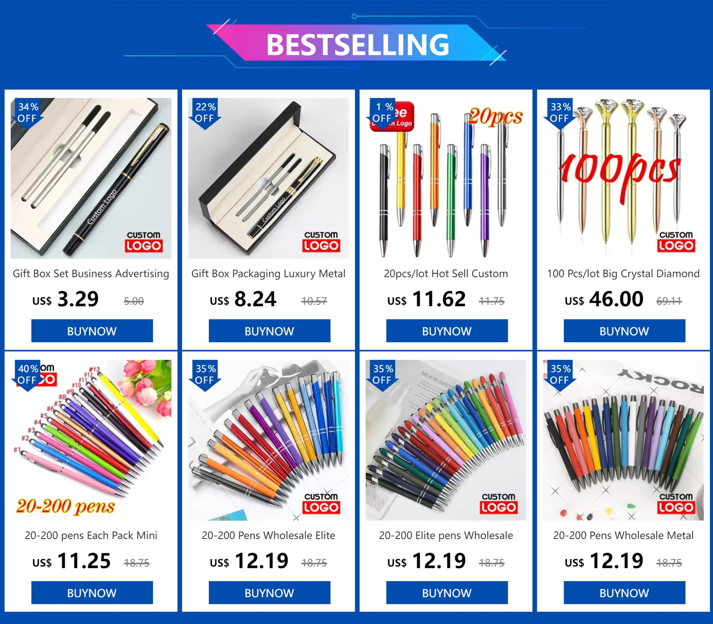 Geschenkbox-Set, Geschäftswerbung, neutraler Stift, individuelles Logo, Büro, Metall, Unterschriftenstift, Studenten-Briefpapier, Großhandel, gravierter Name.