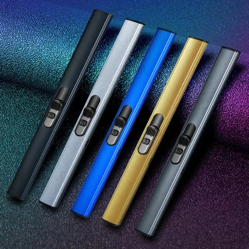 2024 Outdoor Barbecue USB Arc Lighter Rechargeable Long Kitchen Gas Stove Lighter Windproof Plasma Arc Flameless Lighter.