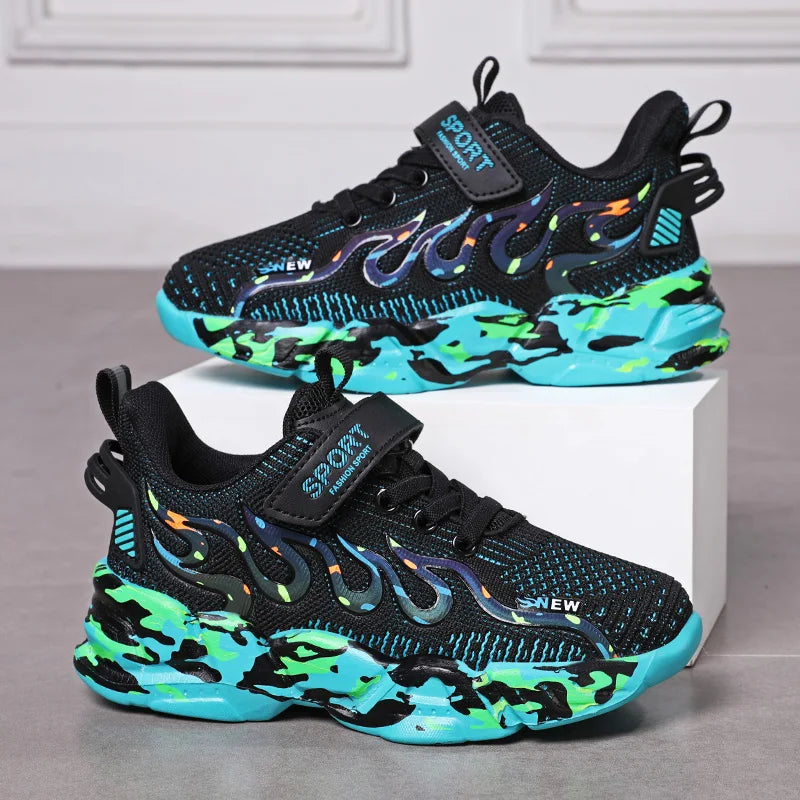 Boys Running Shoes 2022 Design Children Sneakers Mesh Kids Casual Sneakers 7-12 Years Children Sneakers for Boys.