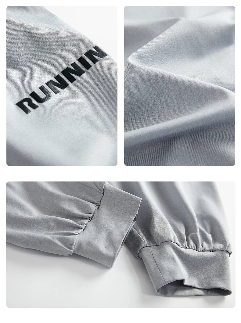 DRUR 2pcs Running Set Women Tracksuit Lightweight Loose Long Sleeve Sport Shirt Pants Sets 2 Piece Sportswear Outfit Gym Clothes