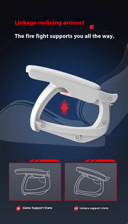 Gaming-Stuhl im Racing-Stil, drehbarer Bürostuhl, 8 cm dickes Latexkissen, verstellbarer Computersitz aus 135 Grad PU-Leder