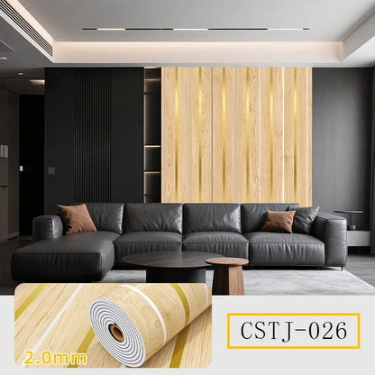 Foam Wallpaper Wall Panel with Gold Studded for Kitchen Backsplash Bathroom Waterproof Aluminum Foil Bottom Stripe Wall Stickers