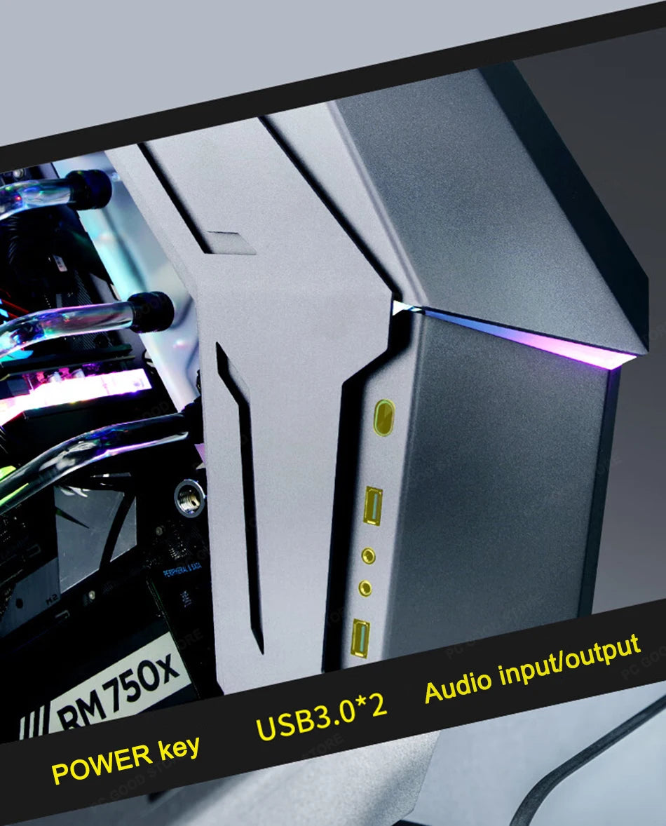 JONSBO MOD-3 Special-shaped Case All Aluminum Tempered Glass E-sports Mecha Theme Chassis E-ATX Motherboard 360 Water-cooled.