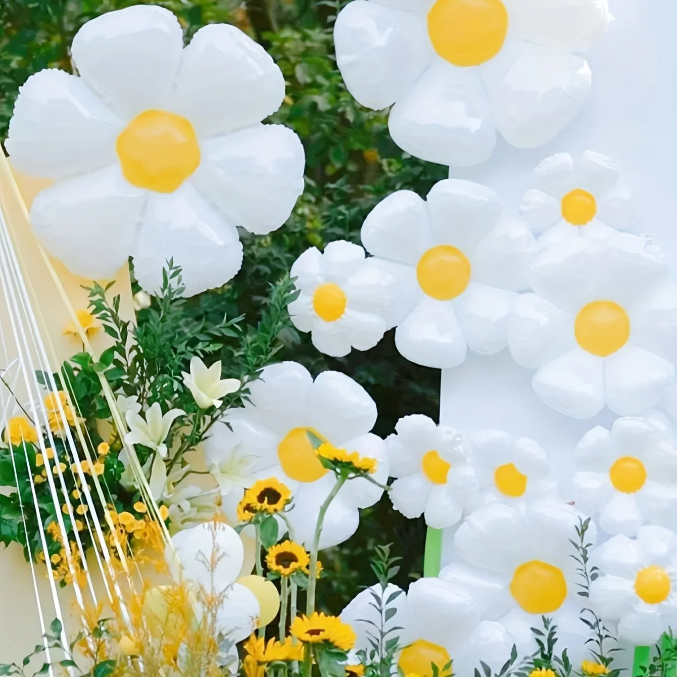 10/1PCS Weiß Gänseblümchen Blume Ballon Multi Größe Sonnenblumen Folie Ballons Helium Ball Kinder Geburtstag Party Baby Dusche dekoration.