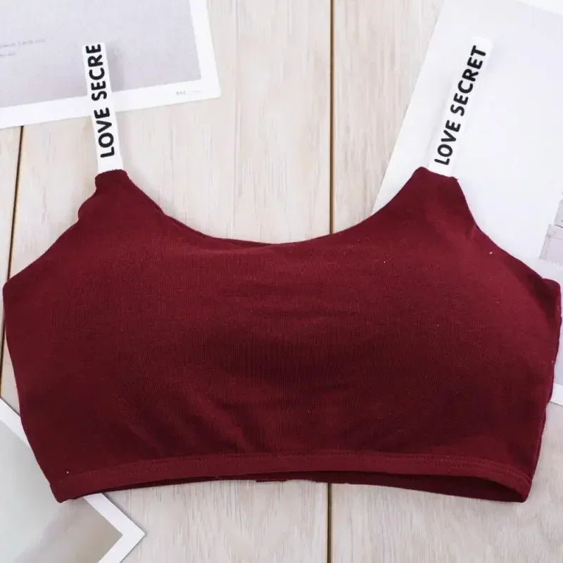 Women Active Bra Casual Top Letters Print Strap Cotton Top Fitness Gym Jogging Sleep Bra Girl Wire Free Bandeau Paded Bra Tops.