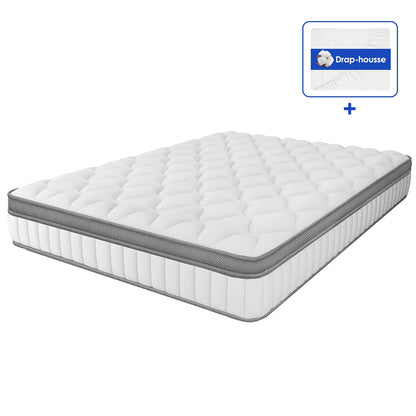 AUTHMIC Orthopädische Matratze 25 cm mit Taschenfedern, 7-Zonen-Rückenstütze, mittelfestes Gefühl, atmungsaktiver, hautfreundlicher Stoff