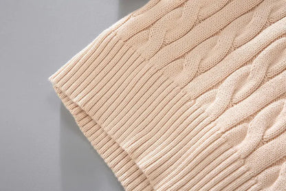 pure Cotton Sweaters Men's High Quality Autumn Cable Knit Christmas Sweater With Zipper Turtleneck Pullovers Zipper Pull Homme