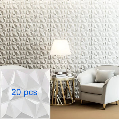 12pcs/20pcs 3D textured wall panels for indoor wall decoration,suitable for living room hall bedroom hotel office,30cmx30cm