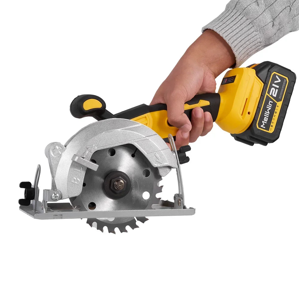 MELLWIN 5 Zoll 125 MM Bürstenlose Elektrische Kreissäge Handheld Multifunktionale Holz Metall Cutter Power Tool Für 21 V 18 V Batterie