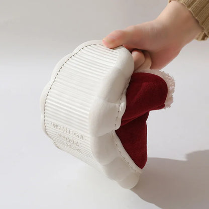 Bebealy New Winter Men Slippers Warm Cotton Shoes Men Indoor Fluffy Fuzzy Men Boots Outdoor Nonslip House Ankle Boots Shoes Men