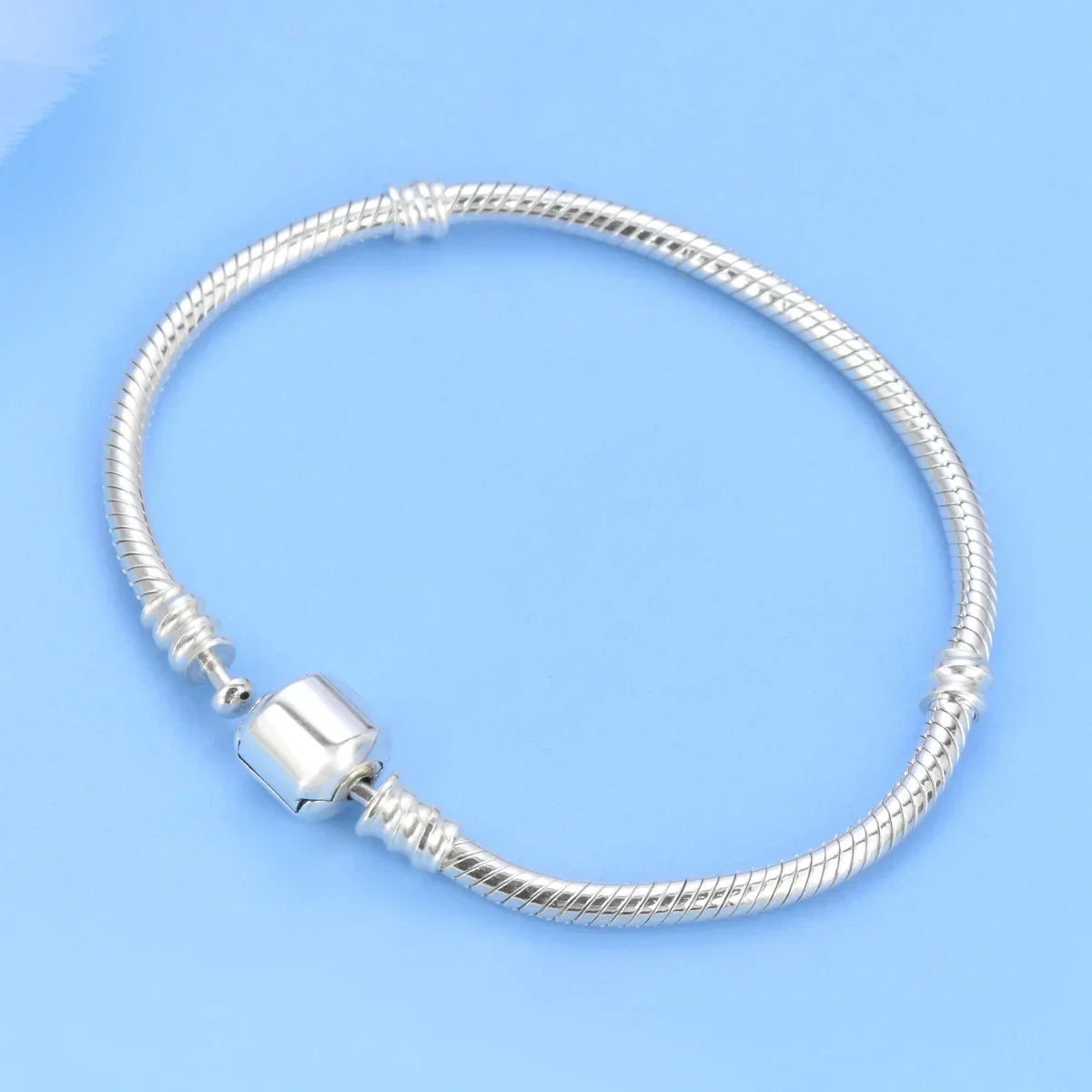 High quality bracelet 925 sterling silver classic bucket buckle bracelet fit original charm beads DIY women's jewelry Gifts.