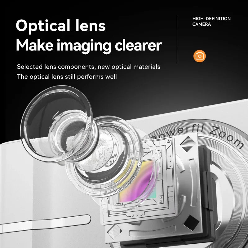 Xiaomi 4K Digital Camera 50MP 16X Student Camera Outdoor Anti-Shake Digital Video Camera Flash Video Recorder Small Video Camera.