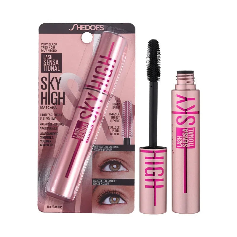 4D Silk Fiber Lash Mascara Lengthening Thick Curling Waterproof Mascara No Fading 24h Lasting Eye Lashes Brush Enhance Eyelashes.